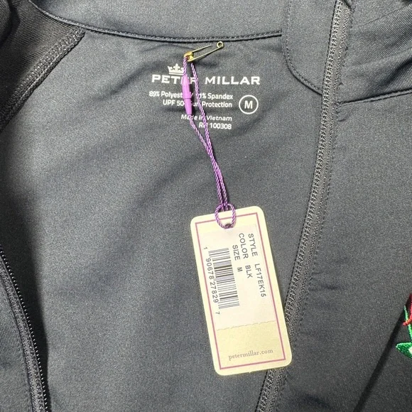 NWT Peter Millar Women’s Company Embroidered Lauren Black Full Zip Jacket Medium - Picture 13 of 14